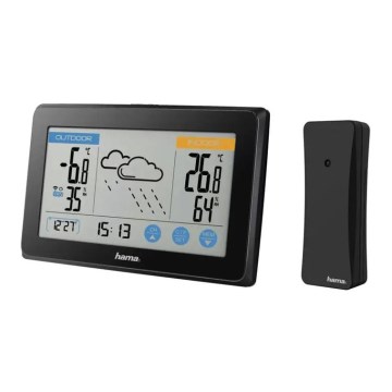 Hama - Meteostanice s barevným LCD displejem 3xAAA/2xAAA  černá