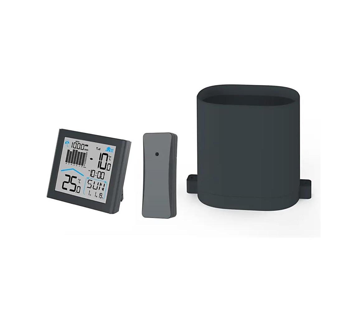 Hama Hama - Meteostanice se srážkoměrm a LCD displejem 2xAAA antracit HM0121