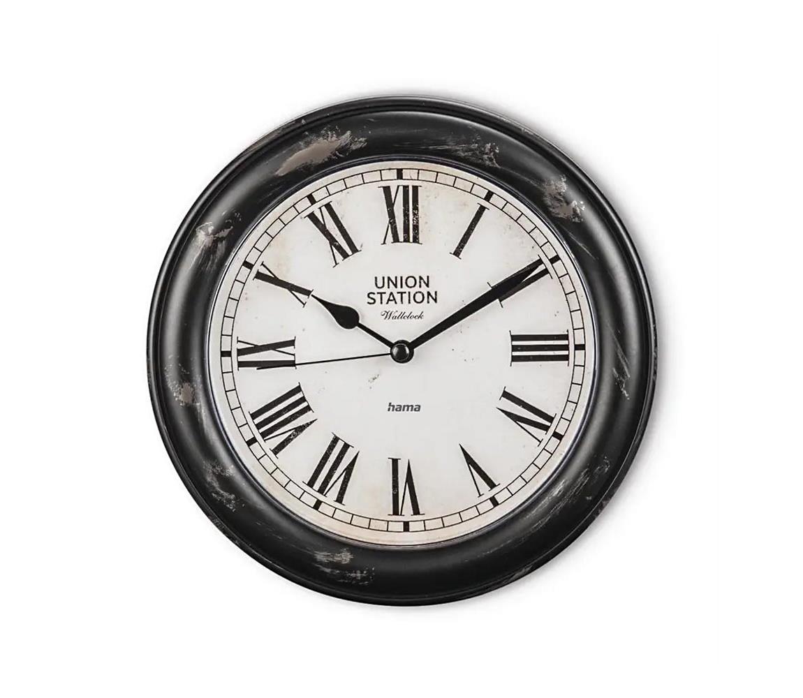 Hama Hama - Nástěnné hodiny 1xAA černá HM0107