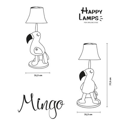 Happy Lamps - LED Dětská stojací lampa MINGO LED/5,4W/230V plameňák