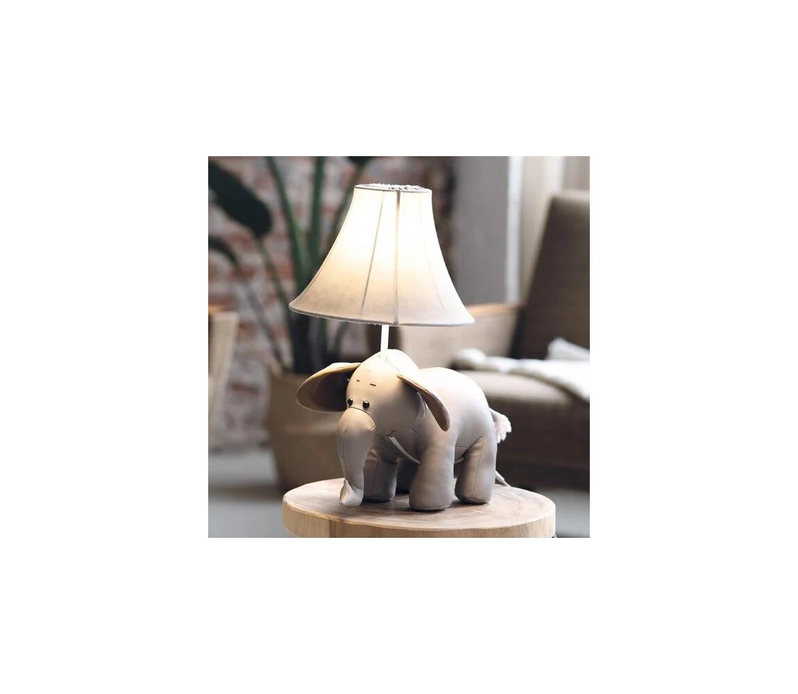 Happy Lamps - LED Dětská stolní lampa BOBBY LED/5,4W/230V slon HL10016 Šedá