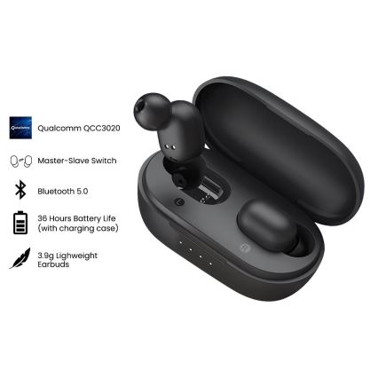 Haylou - Voděodolná bezdrátová sluchátka GT1 XR Bluetooth černá
