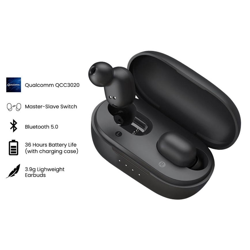 Haylou - Voděodolná bezdrátová sluchátka GT1 XR Bluetooth černá