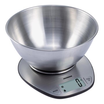 Heinner HKS-5SS - Digitální kuchyňská váha s mísou 2xAAA nerez