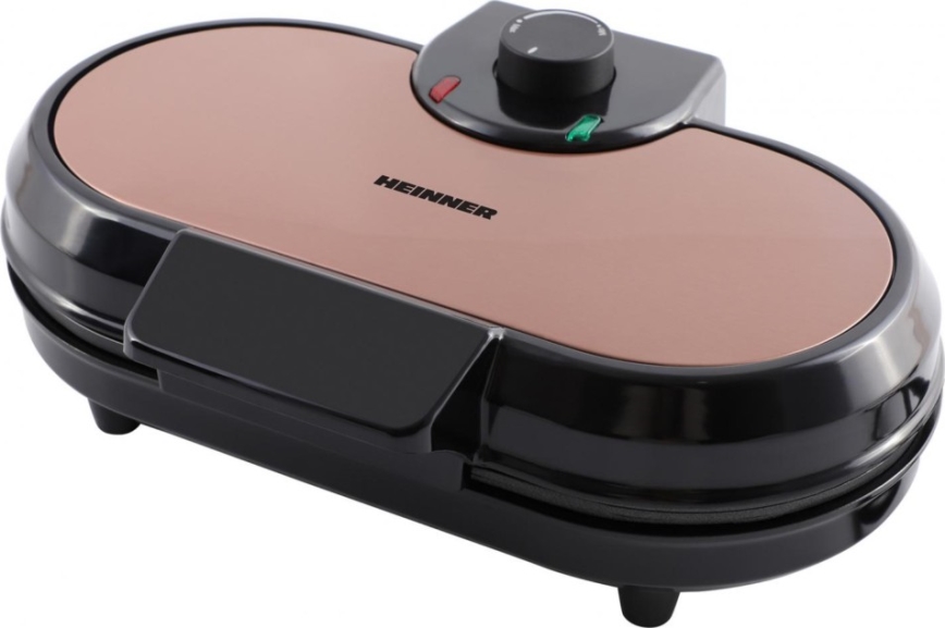 Heinner HWF-1000CR - Vaflovač 1000W/230V černá/rose gold
