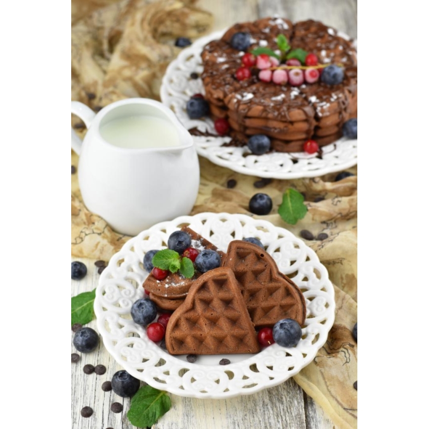 Heinner HWF-1000CR - Vaflovač 1000W/230V černá/rose gold