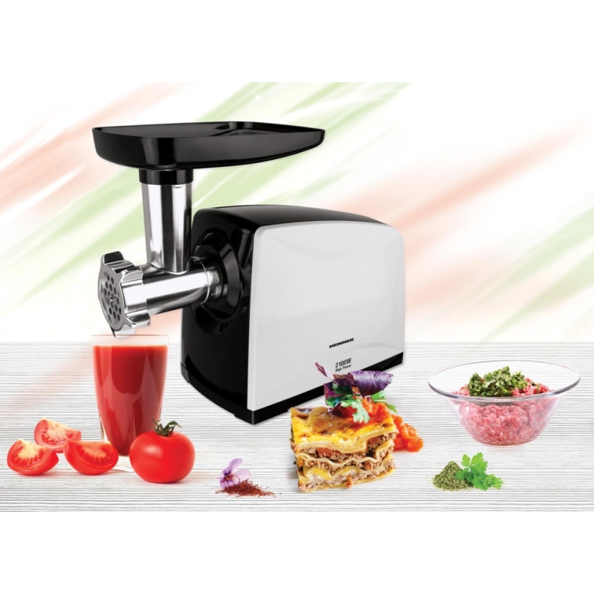 Heinner MG-2100BKWH - Mlýnek na maso 2100W/230V černá/bílá