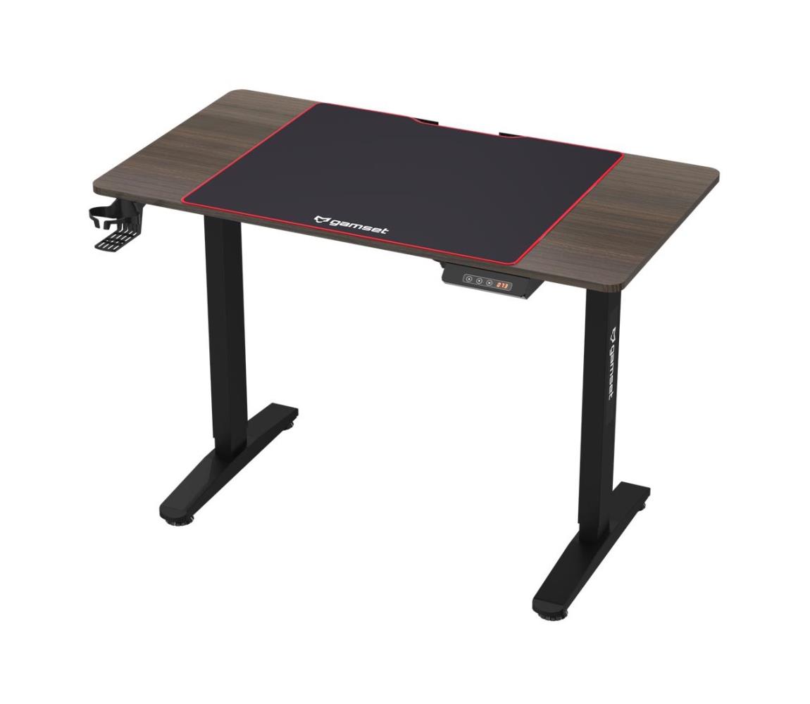 Milagro Herní stůl CONTROL s LED RGB podsvícením 110 x 60 cm hnědá/černá MI1969