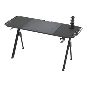 Herní stůl FALCON s LED RGB podsvícením 156x60 cm černá