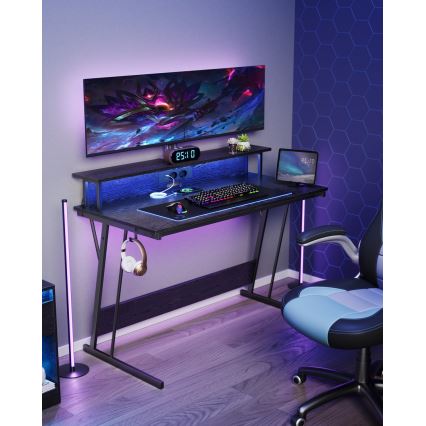 Herní stůl s podsvícením SOLEA-X 120x60 cm černá