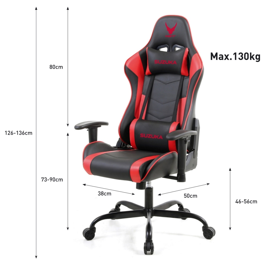 Herní židle VARR Suzuka černá/červená