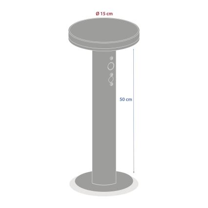 Hesperide - LED Solární lampa se senzorem pohybu DETEKT LED/3,7V 2600 mAh IP65