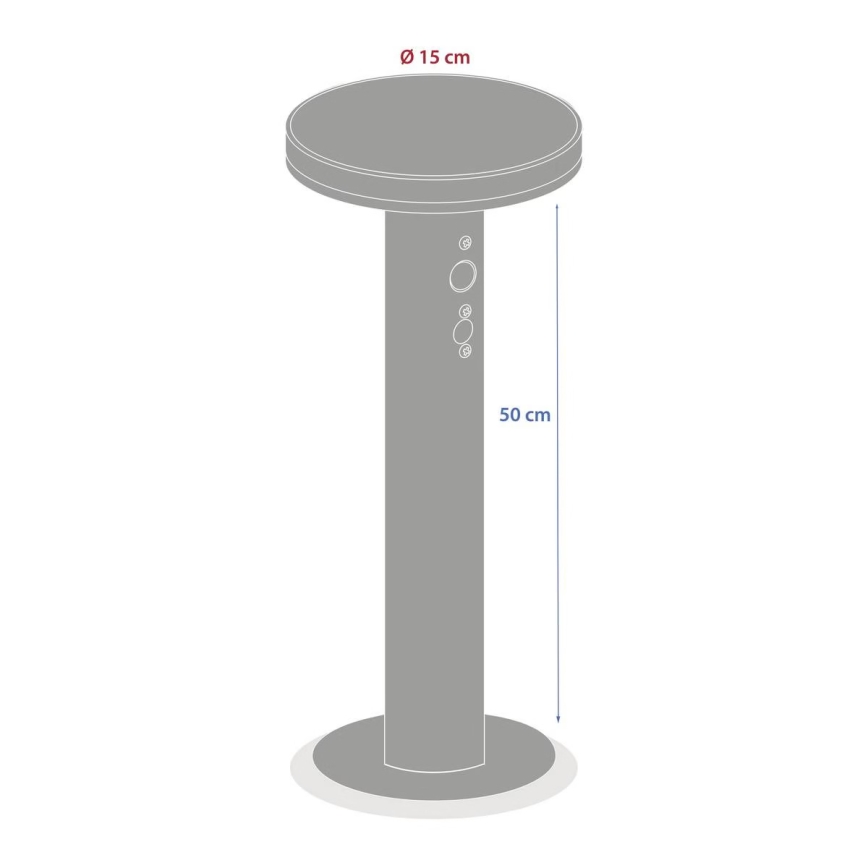 Hesperide - LED Solární lampa se senzorem pohybu DETEKT LED/3,7V 2600 mAh IP65