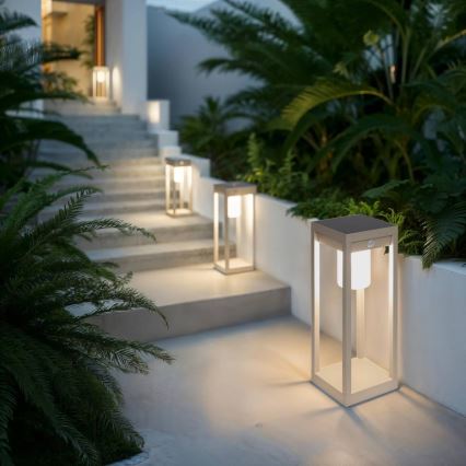 Hesperide - LED Solární lucerna se senzorem pohybu a soumraku PIKY LED/3,7V 2600 mAh 40 cm IP65 béžová