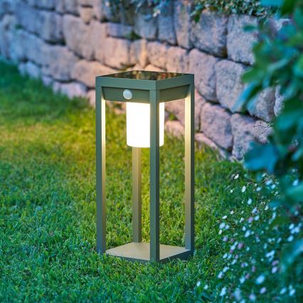 Hesperide - LED Solární lucerna se senzorem pohybu PIKY LED/3,7V 2600 mAh 40 cm IP65 zelená