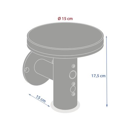 Hesperide - LED Solární nástěnná lampa se senzorem pohybu DETEKT LED/3,7V 2600 mAh IP65