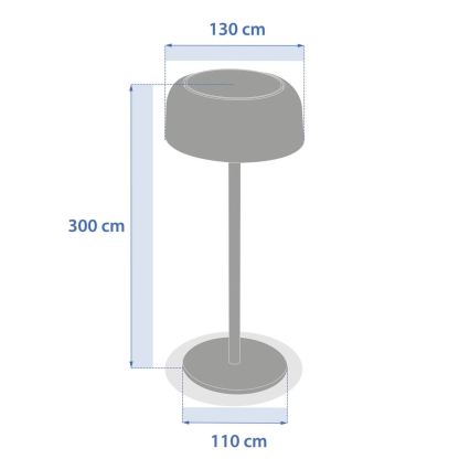 Hesperide - LED Solární stolní lampa BOLTY LED/3,7V 2600 mAh IP65 antracit