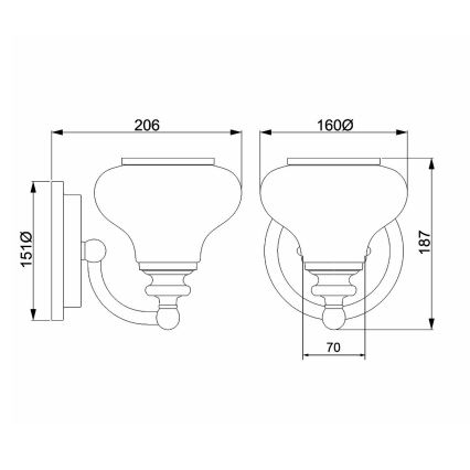 Hinkley - LED Koupelnové nástěnné svítidlo AINSLEY 1xG9/3W/230V IP44