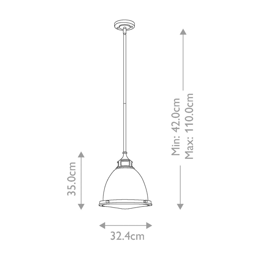 Hinkley - Lustr na tyči AMELIA 1xE27/60W/230V bronzová