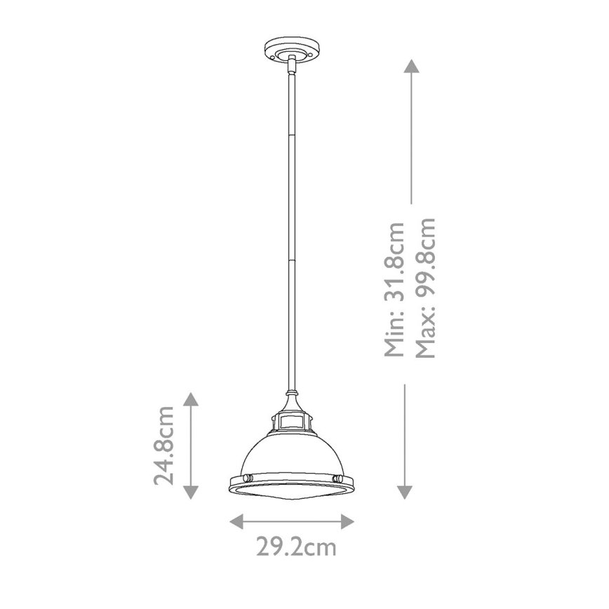 Hinkley - Lustr na tyči AMELIA 1xE27/60W/230V bronzová