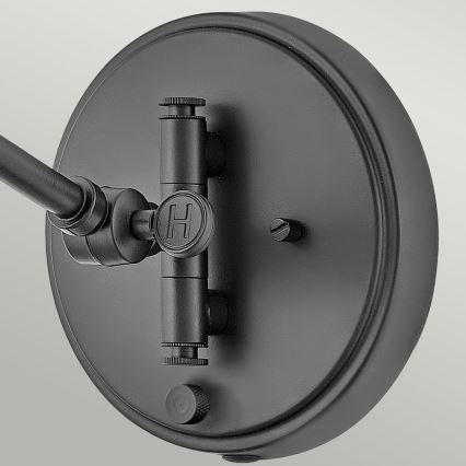 Hinkley - Bodové nástěnné svítidlo ARTI 1xE27/60W/230V černá/hnědá