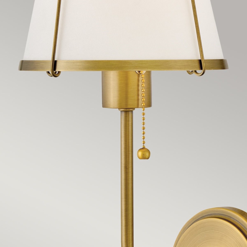 Hinkley - Nástěnná lampa CLARKE 1xE27/40W/230V mosaz/bílá
