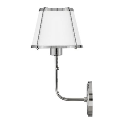 Hinkley - Nástěnná lampa CLARKE 1xE27/40W/230V lesklý chrom/bílá
