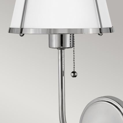 Hinkley - Nástěnná lampa CLARKE 1xE27/40W/230V lesklý chrom/bílá