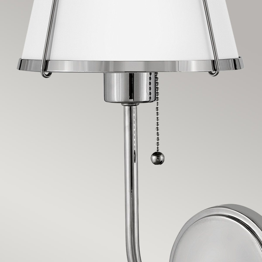 Hinkley - Nástěnná lampa CLARKE 1xE27/40W/230V lesklý chrom/bílá