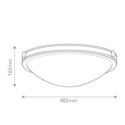 Hinkley - Stropní svítidlo COLLIER 3xE27/40W/230V pr. 48,3 cm černá