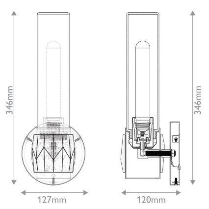 Hinkley - Koupelnové nástěnné svítidlo ELLISON 1xE27/40W/230V IP44 černá