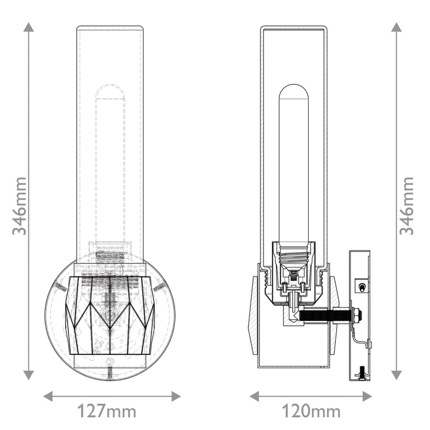 Hinkley - Koupelnové nástěnné svítidlo ELLISON 1xE27/40W/230V IP44 zlatá