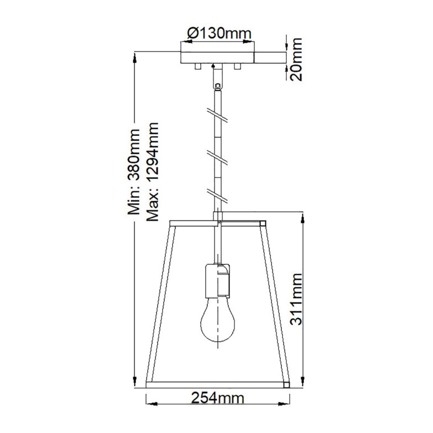 Hinkley - Lustr na tyči FU LIGHTON 1xE27/100W/230V bronz/černá