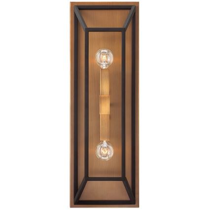Hinkley - Nástěnné svítidlo FU LIGHTON 2xE14/60W/230V hnědá/černá