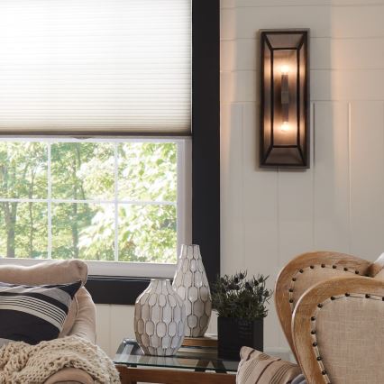 Hinkley - Nástěnné svítidlo FU LIGHTON 2xE14/60W/230V hnědá/černá