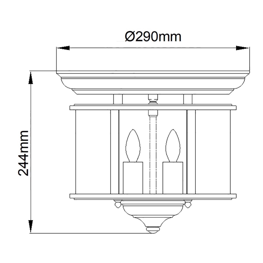 Hinkley - Stropní svítidlo GENTRY 3xE14/40W/230V lesklý chrom