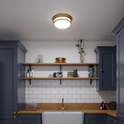 Hinkley - Koupelnové stropní svítidlo HADLEY 3xE27/40W/230V IP44 zlatá