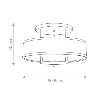 Hinkley - Stropní svítidlo HAMPTON 3xE27/60W/230V pr. 50,8 cm zlatá