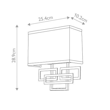 Hinkley - Nástěnné svítidlo LANZA 2xE14/60W/230V matný chrom