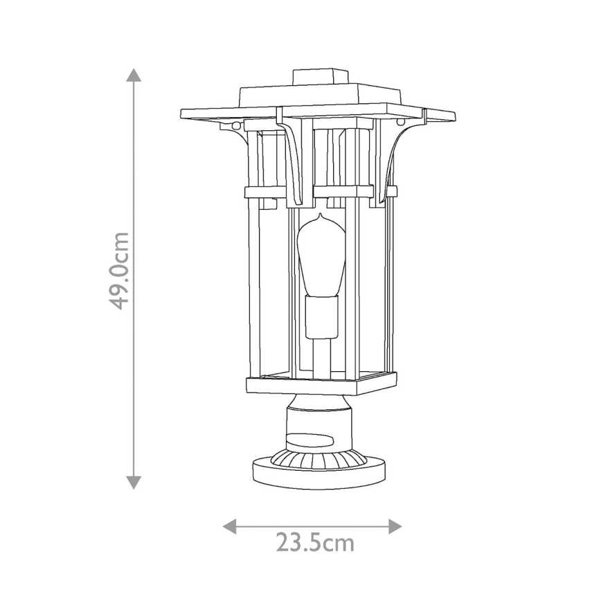 Hinkley - Venkovní lampa MANHATTAN 1xE27/100W/230V IP44 černá