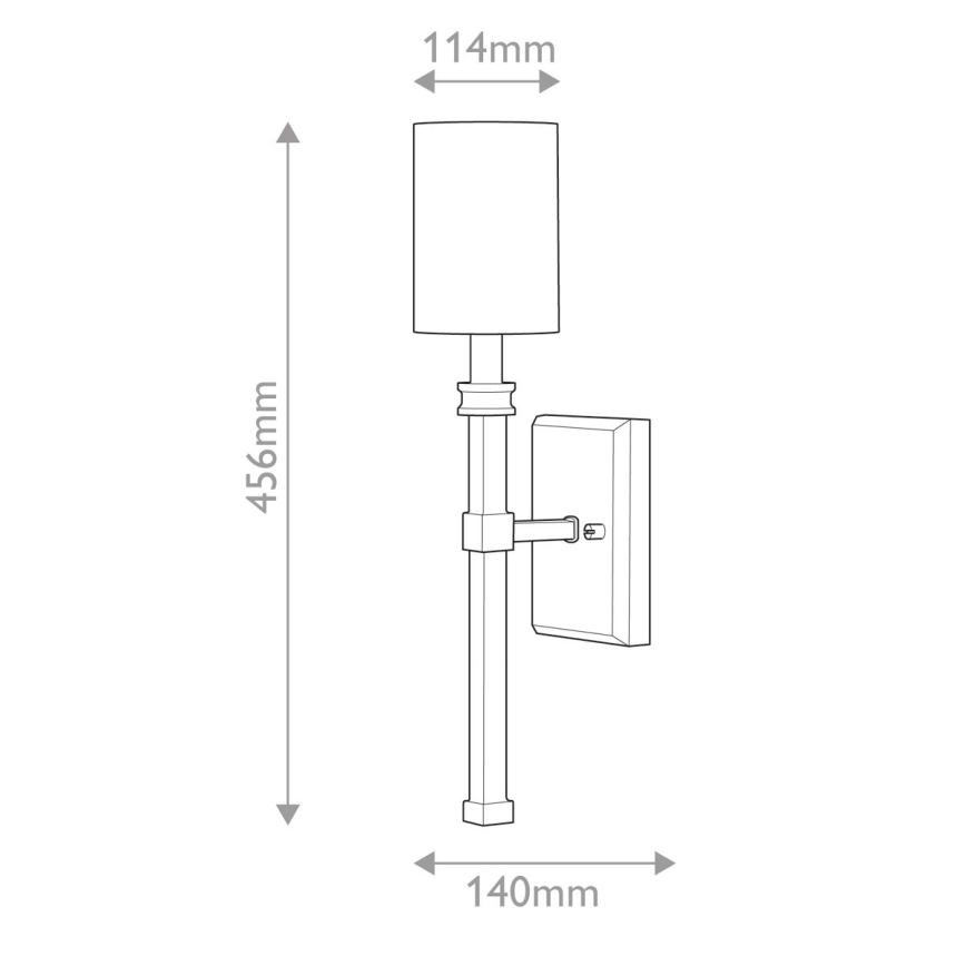 Hinkley - Nástěnné svítidlo MOORE 1xE14/40W/230V zlatá