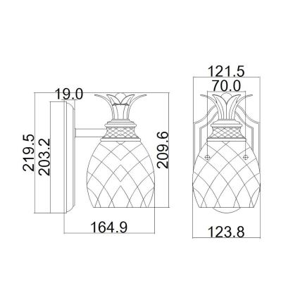 Hinkley - LED Koupelnové nástěnné svítidlo PLANTATION 1xG9/3W/230V IP44 zlatá