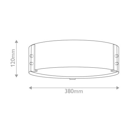 Hinkley - Stropní svítidlo SAWYER 3xE14/40W/230V pr. 38 cm sekvoj/hnědá