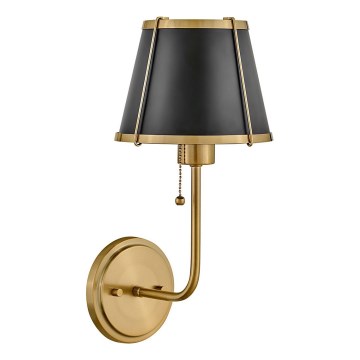 Hinkley - Nástěnná lampa CLARKE 1xE27/40W/230V mosaz/černá