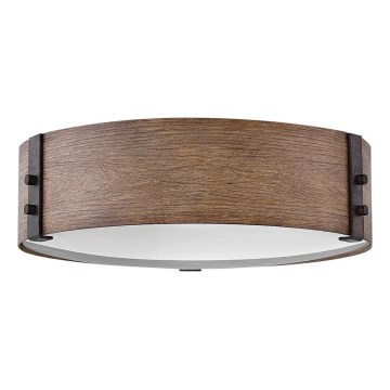 Hinkley - Stropní svítidlo SAWYER 3xE14/40W/230V pr. 38 cm sekvoj/hnědá