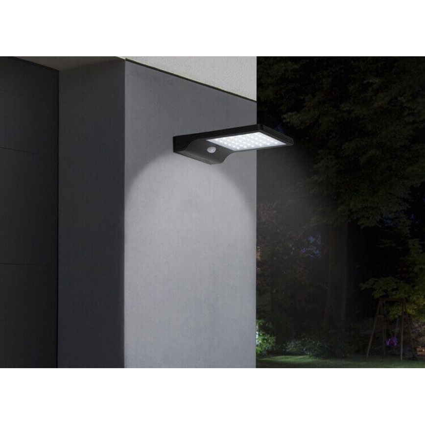 HÖFFTECH - LED Solární nástěnná lampa se senzorem pohybu a soumraku LED/3,7V 2200 mAh IP44