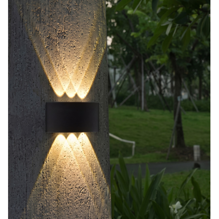 HÖFFTECH - LED Venkovní nástěnné svítidlo UP&DOWN 6xLED/1W/230V IP65