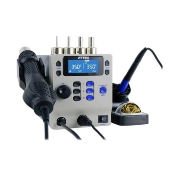 Horkovzdušná a pájecí stanice s LCD displejem 800W/230V