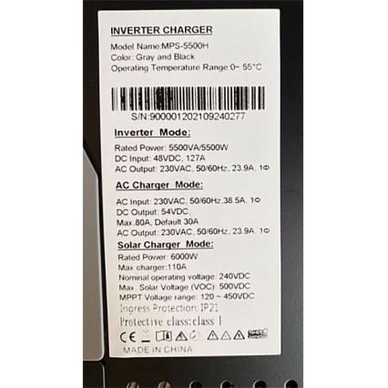 Hybridní měnič napětí 6000W/48V