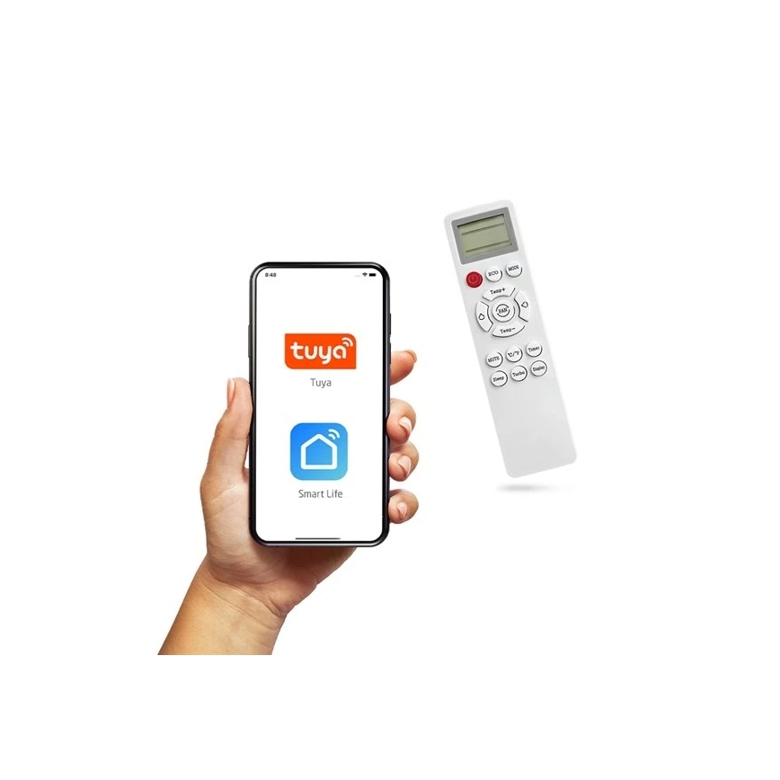 Hybridní solární klimatizace 5kW Tuya bílá + dálkové ovládání